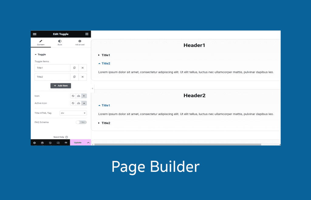 Page Builder สำหรับแก้ไขเว็บไซต์